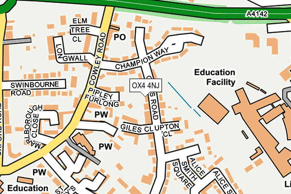 OX4 4NJ map - OS OpenMap – Local (Ordnance Survey) OX4 4NJ map - OS OpenMap – Local (Ordnance Survey)