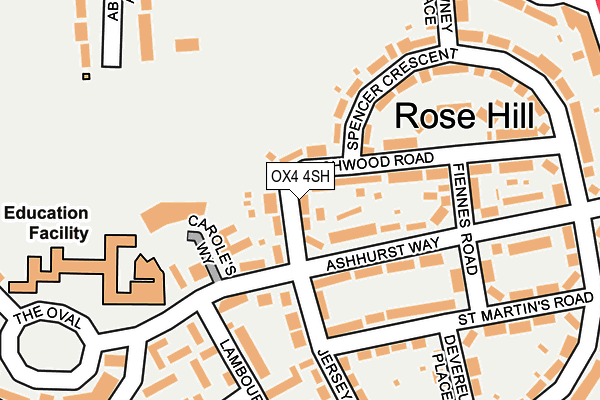 OX4 4SH map - OS OpenMap – Local (Ordnance Survey) OX4 4SH map - OS OpenMap – Local (Ordnance Survey)