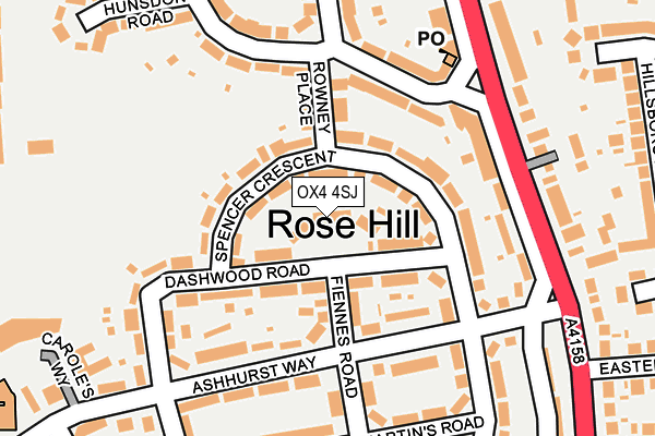 OX4 4SJ map - OS OpenMap – Local (Ordnance Survey)