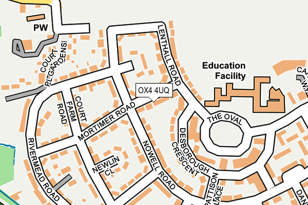 OX4 4UQ map - OS OpenMap – Local (Ordnance Survey)
