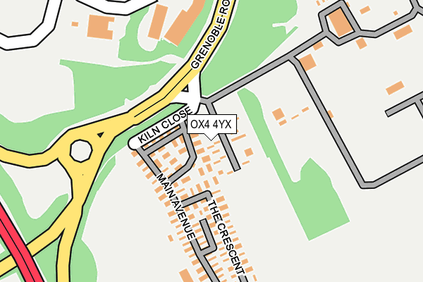 OX4 4YX map - OS OpenMap – Local (Ordnance Survey) OX4 4YX map - OS OpenMap – Local (Ordnance Survey)