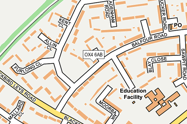 OX4 6AB map - OS OpenMap – Local (Ordnance Survey) OX4 6AB map - OS OpenMap – Local (Ordnance Survey)