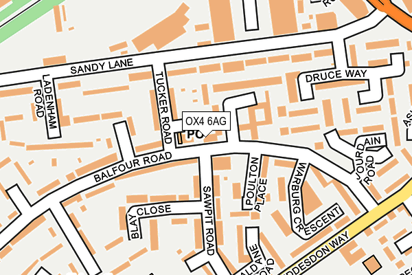OX4 6AG map - OS OpenMap – Local (Ordnance Survey) OX4 6AG map - OS OpenMap – Local (Ordnance Survey)