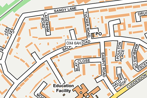 OX4 6AH map - OS OpenMap – Local (Ordnance Survey) OX4 6AH map - OS OpenMap – Local (Ordnance Survey)