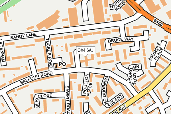 OX4 6AJ map - OS OpenMap – Local (Ordnance Survey) OX4 6AJ map - OS OpenMap – Local (Ordnance Survey)