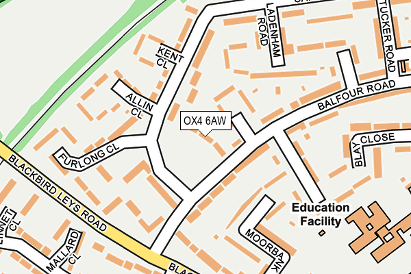 OX4 6AW map - OS OpenMap – Local (Ordnance Survey) OX4 6AW map - OS OpenMap – Local (Ordnance Survey)