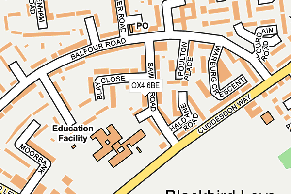 OX4 6BE map - OS OpenMap – Local (Ordnance Survey) OX4 6BE map - OS OpenMap – Local (Ordnance Survey)