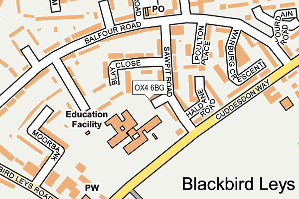 OX4 6BG map - OS OpenMap – Local (Ordnance Survey) OX4 6BG map - OS OpenMap – Local (Ordnance Survey)