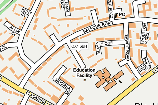 OX4 6BH map - OS OpenMap – Local (Ordnance Survey) OX4 6BH map - OS OpenMap – Local (Ordnance Survey)