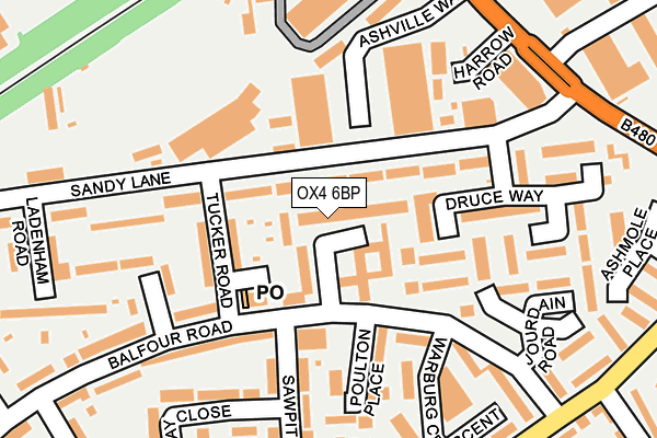 OX4 6BP map - OS OpenMap – Local (Ordnance Survey) OX4 6BP map - OS OpenMap – Local (Ordnance Survey)