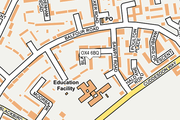 OX4 6BQ map - OS OpenMap – Local (Ordnance Survey) OX4 6BQ map - OS OpenMap – Local (Ordnance Survey)