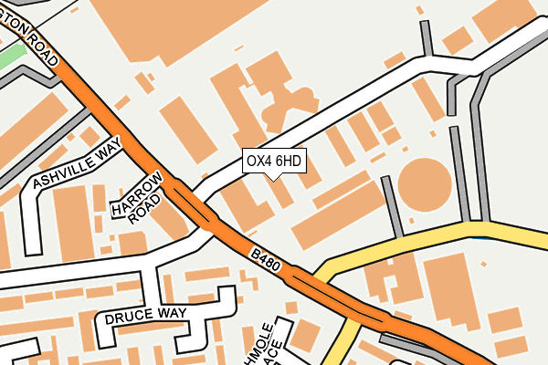OX4 6HD map - OS OpenMap – Local (Ordnance Survey) OX4 6HD map - OS OpenMap – Local (Ordnance Survey)
