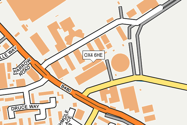 OX4 6HE map - OS OpenMap – Local (Ordnance Survey) OX4 6HE map - OS OpenMap – Local (Ordnance Survey)