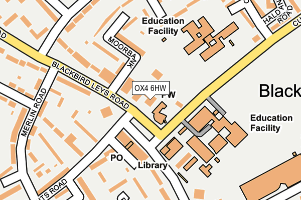 OX4 6HW map - OS OpenMap – Local (Ordnance Survey) OX4 6HW map - OS OpenMap – Local (Ordnance Survey)