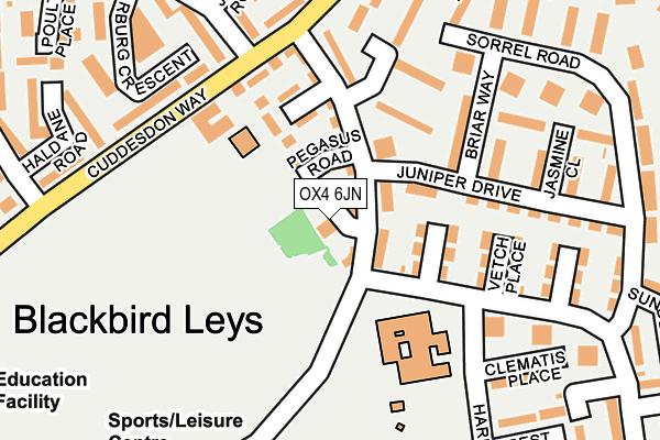 OX4 6JN map - OS OpenMap – Local (Ordnance Survey) OX4 6JN map - OS OpenMap – Local (Ordnance Survey)