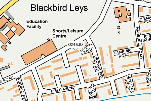 OX4 6JQ map - OS OpenMap – Local (Ordnance Survey) OX4 6JQ map - OS OpenMap – Local (Ordnance Survey)