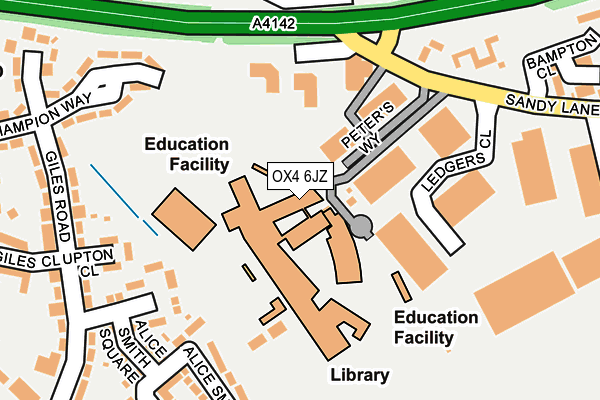 OX4 6JZ map - OS OpenMap – Local (Ordnance Survey) OX4 6JZ map - OS OpenMap – Local (Ordnance Survey)
