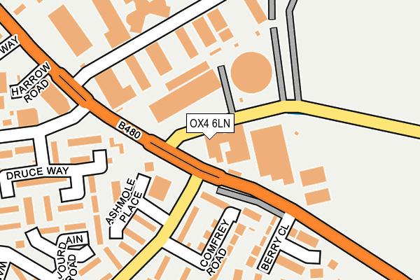 OX4 6LN map - OS OpenMap – Local (Ordnance Survey) OX4 6LN map - OS OpenMap – Local (Ordnance Survey)