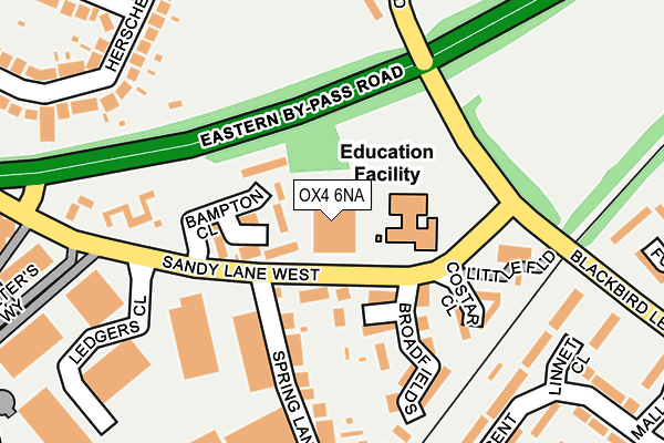 OX4 6NA map - OS OpenMap – Local (Ordnance Survey)
