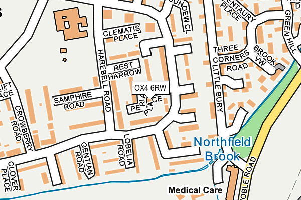 OX4 6RW map - OS OpenMap – Local (Ordnance Survey)