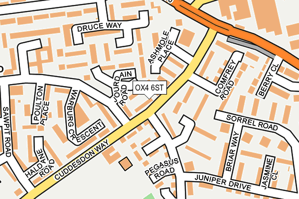 OX4 6ST map - OS OpenMap – Local (Ordnance Survey) OX4 6ST map - OS OpenMap – Local (Ordnance Survey)