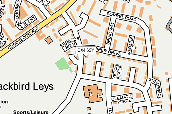 OX4 6SY map - OS OpenMap – Local (Ordnance Survey) OX4 6SY map - OS OpenMap – Local (Ordnance Survey)
