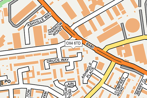 OX4 6TD map - OS OpenMap – Local (Ordnance Survey) OX4 6TD map - OS OpenMap – Local (Ordnance Survey)
