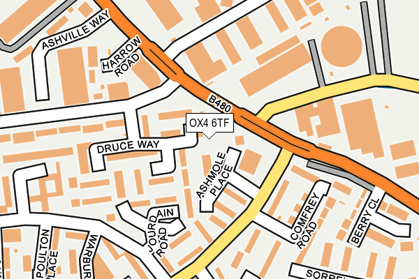 OX4 6TF map - OS OpenMap – Local (Ordnance Survey) OX4 6TF map - OS OpenMap – Local (Ordnance Survey)