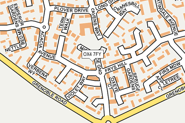 OX4 7FY map - OS OpenMap – Local (Ordnance Survey) OX4 7FY map - OS OpenMap – Local (Ordnance Survey)