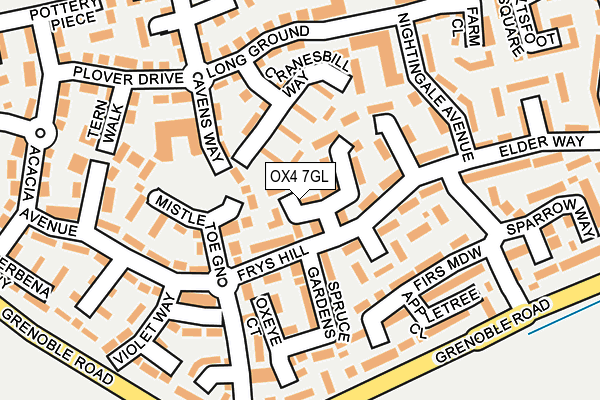 OX4 7GL map - OS OpenMap – Local (Ordnance Survey) OX4 7GL map - OS OpenMap – Local (Ordnance Survey)