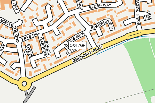 OX4 7GP map - OS OpenMap – Local (Ordnance Survey) OX4 7GP map - OS OpenMap – Local (Ordnance Survey)