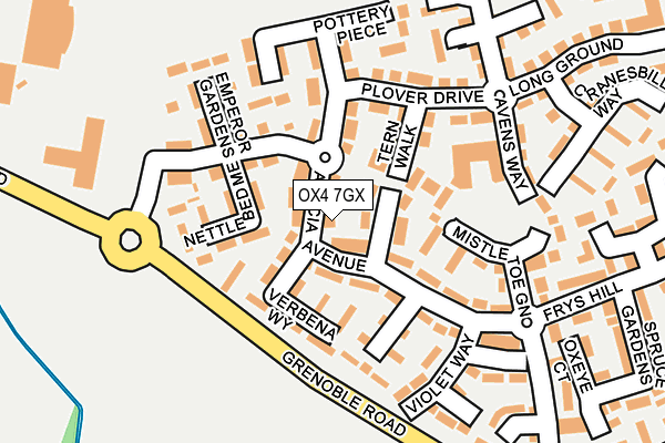 OX4 7GX map - OS OpenMap – Local (Ordnance Survey) OX4 7GX map - OS OpenMap – Local (Ordnance Survey)