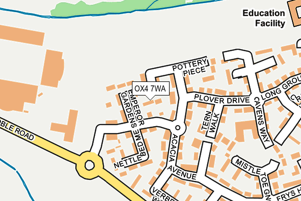 OX4 7WA map - OS OpenMap – Local (Ordnance Survey) OX4 7WA map - OS OpenMap – Local (Ordnance Survey)
