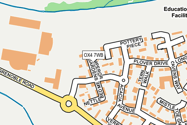 OX4 7WB map - OS OpenMap – Local (Ordnance Survey) OX4 7WB map - OS OpenMap – Local (Ordnance Survey)