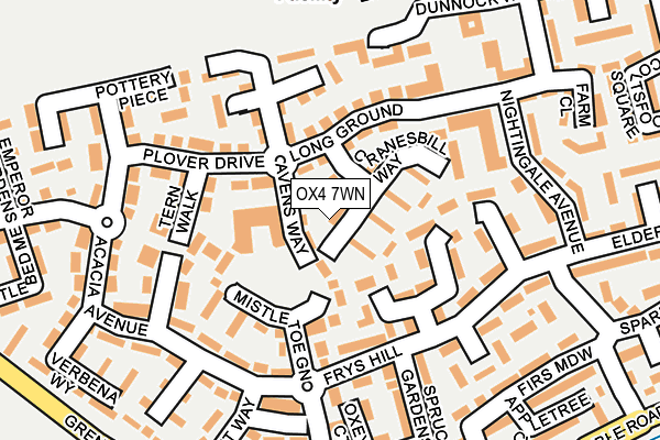 OX4 7WN map - OS OpenMap – Local (Ordnance Survey) OX4 7WN map - OS OpenMap – Local (Ordnance Survey)