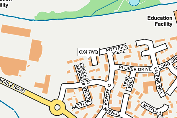 OX4 7WQ map - OS OpenMap – Local (Ordnance Survey) OX4 7WQ map - OS OpenMap – Local (Ordnance Survey)