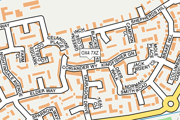 OX4 7XZ map - OS OpenMap – Local (Ordnance Survey) OX4 7XZ map - OS OpenMap – Local (Ordnance Survey)