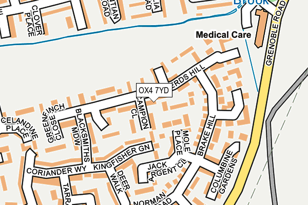OX4 7YD map - OS OpenMap – Local (Ordnance Survey) OX4 7YD map - OS OpenMap – Local (Ordnance Survey)