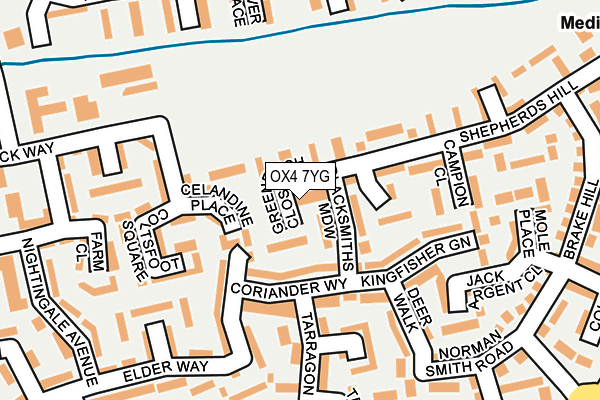 OX4 7YG map - OS OpenMap – Local (Ordnance Survey) OX4 7YG map - OS OpenMap – Local (Ordnance Survey)