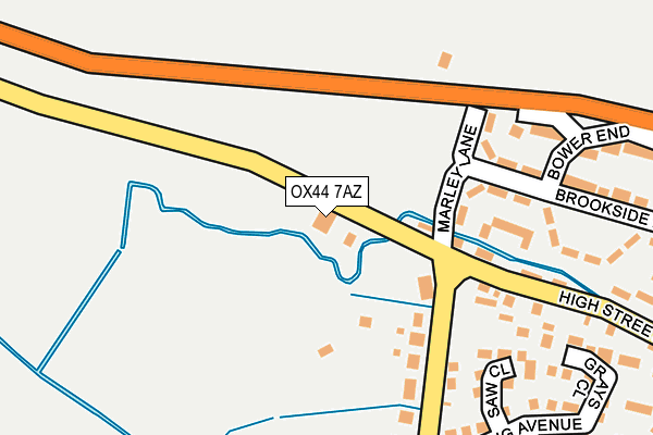 OX44 7AZ map - OS OpenMap – Local (Ordnance Survey) OX44 7AZ map - OS OpenMap – Local (Ordnance Survey)