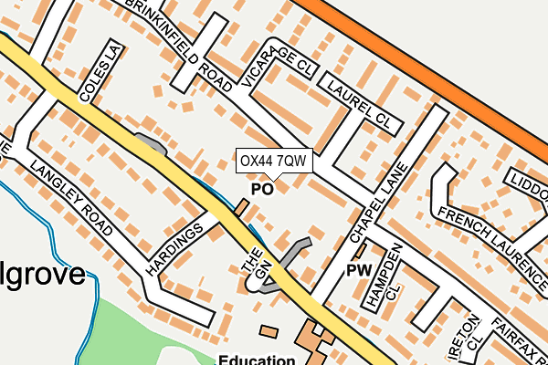 OX44 7QW map - OS OpenMap – Local (Ordnance Survey) OX44 7QW map - OS OpenMap – Local (Ordnance Survey)