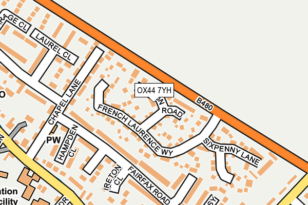 OX44 7YH map - OS OpenMap – Local (Ordnance Survey) OX44 7YH map - OS OpenMap – Local (Ordnance Survey)