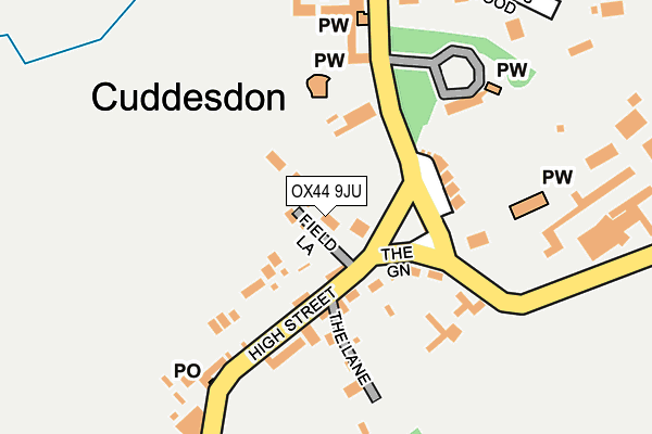 OX44 9JU map - OS OpenMap – Local (Ordnance Survey) OX44 9JU map - OS OpenMap – Local (Ordnance Survey)