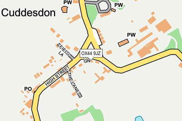 OX44 9JZ map - OS OpenMap – Local (Ordnance Survey) OX44 9JZ map - OS OpenMap – Local (Ordnance Survey)