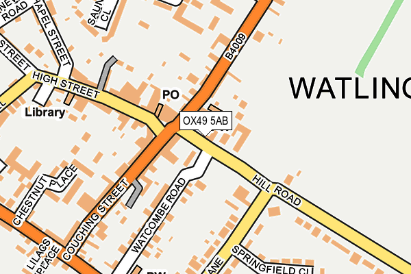OX49 5AB map - OS OpenMap – Local (Ordnance Survey) OX49 5AB map - OS OpenMap – Local (Ordnance Survey)