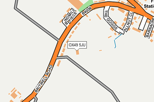 OX49 5JU map - OS OpenMap – Local (Ordnance Survey) OX49 5JU map - OS OpenMap – Local (Ordnance Survey)