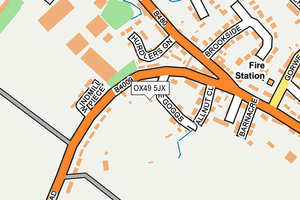 OX49 5JX map - OS OpenMap – Local (Ordnance Survey) OX49 5JX map - OS OpenMap – Local (Ordnance Survey)
