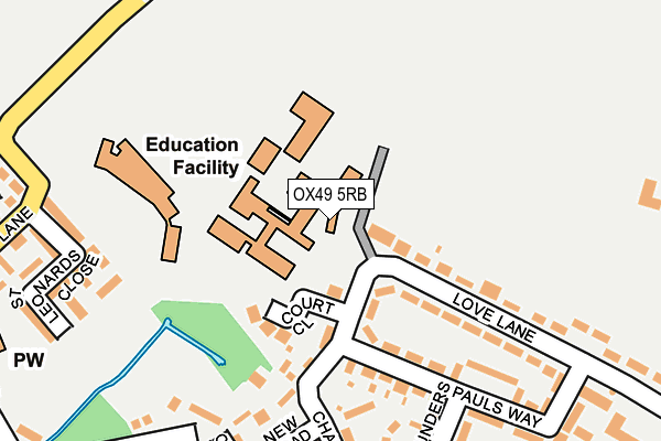OX49 5RB map - OS OpenMap – Local (Ordnance Survey) OX49 5RB map - OS OpenMap – Local (Ordnance Survey)