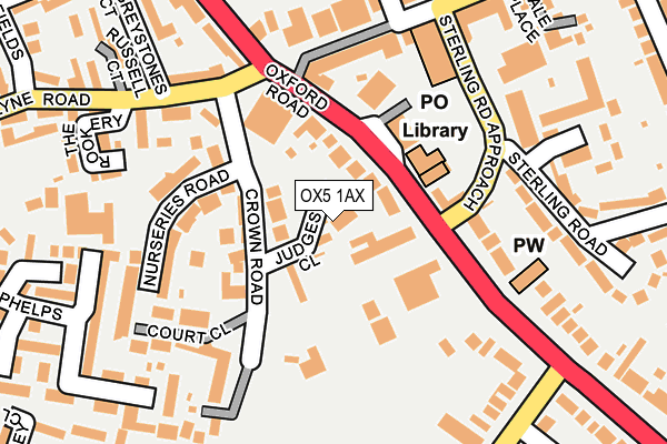 OX5 1AX map - OS OpenMap – Local (Ordnance Survey) OX5 1AX map - OS OpenMap – Local (Ordnance Survey)
