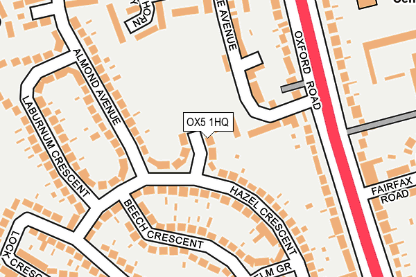OX5 1HQ map - OS OpenMap – Local (Ordnance Survey) OX5 1HQ map - OS OpenMap – Local (Ordnance Survey)